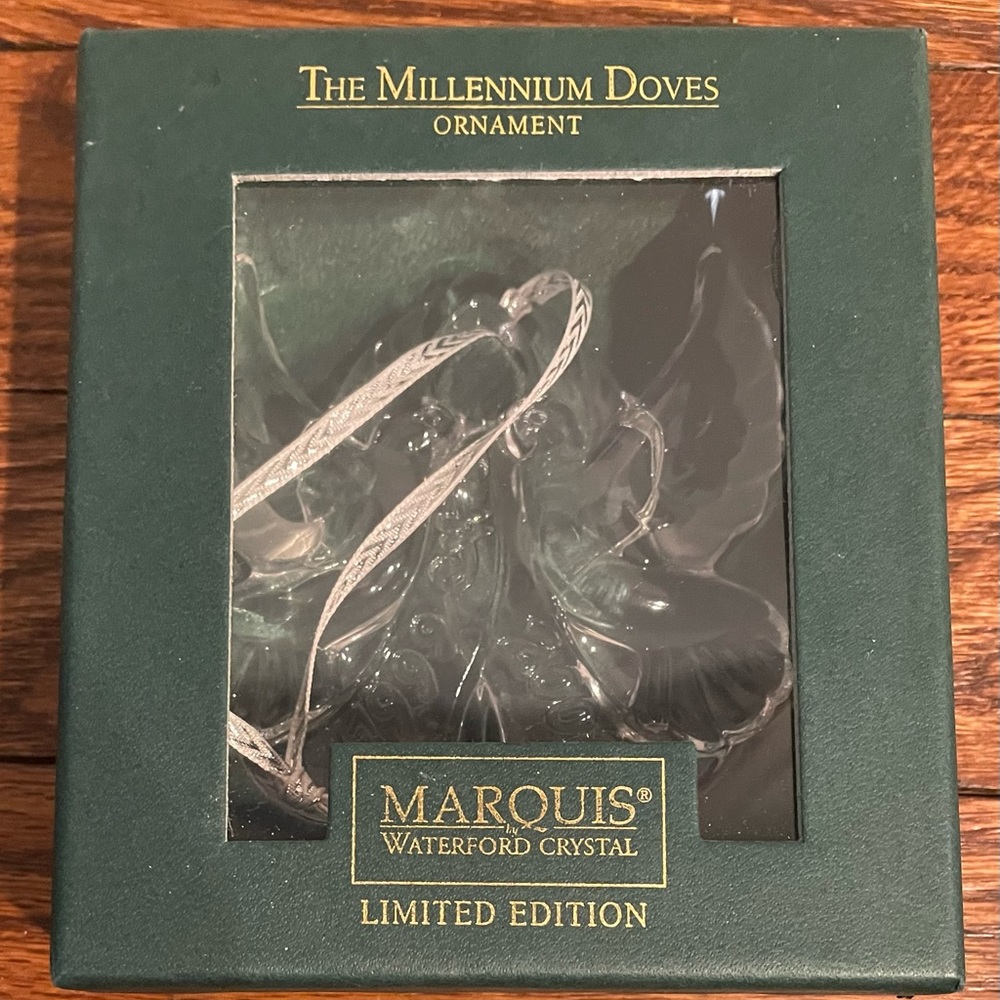 Waterford Marquis Millennium Doves of Peace Ornament. Vintage. Like New.